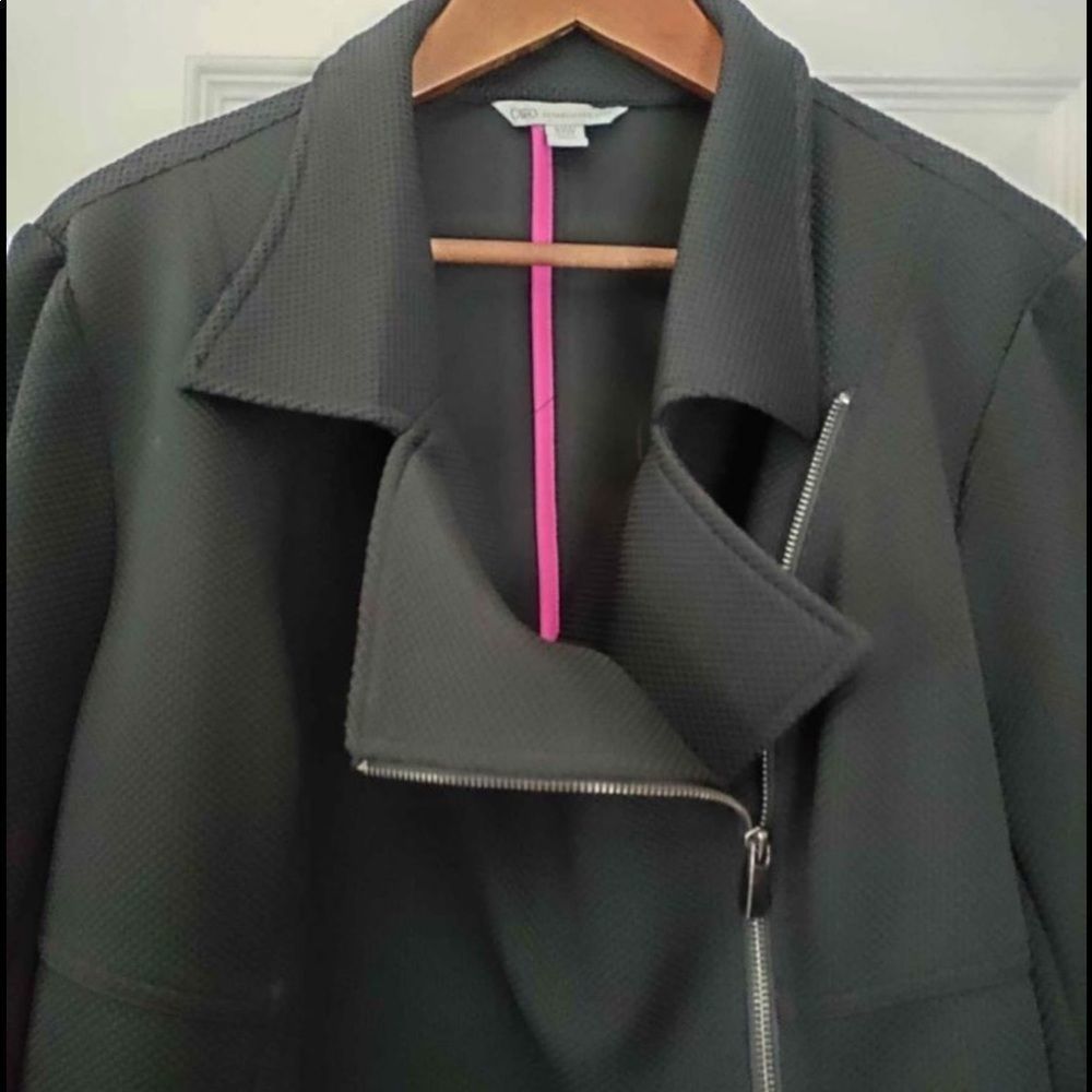 Women's Plus Size Asymmetrical Moto Blazer Jacket
